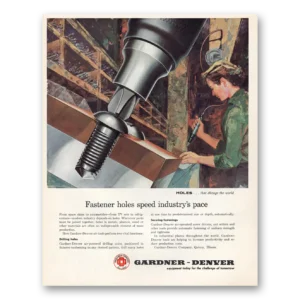 1960 Gardner Denver Print Ad | Fastener Holes