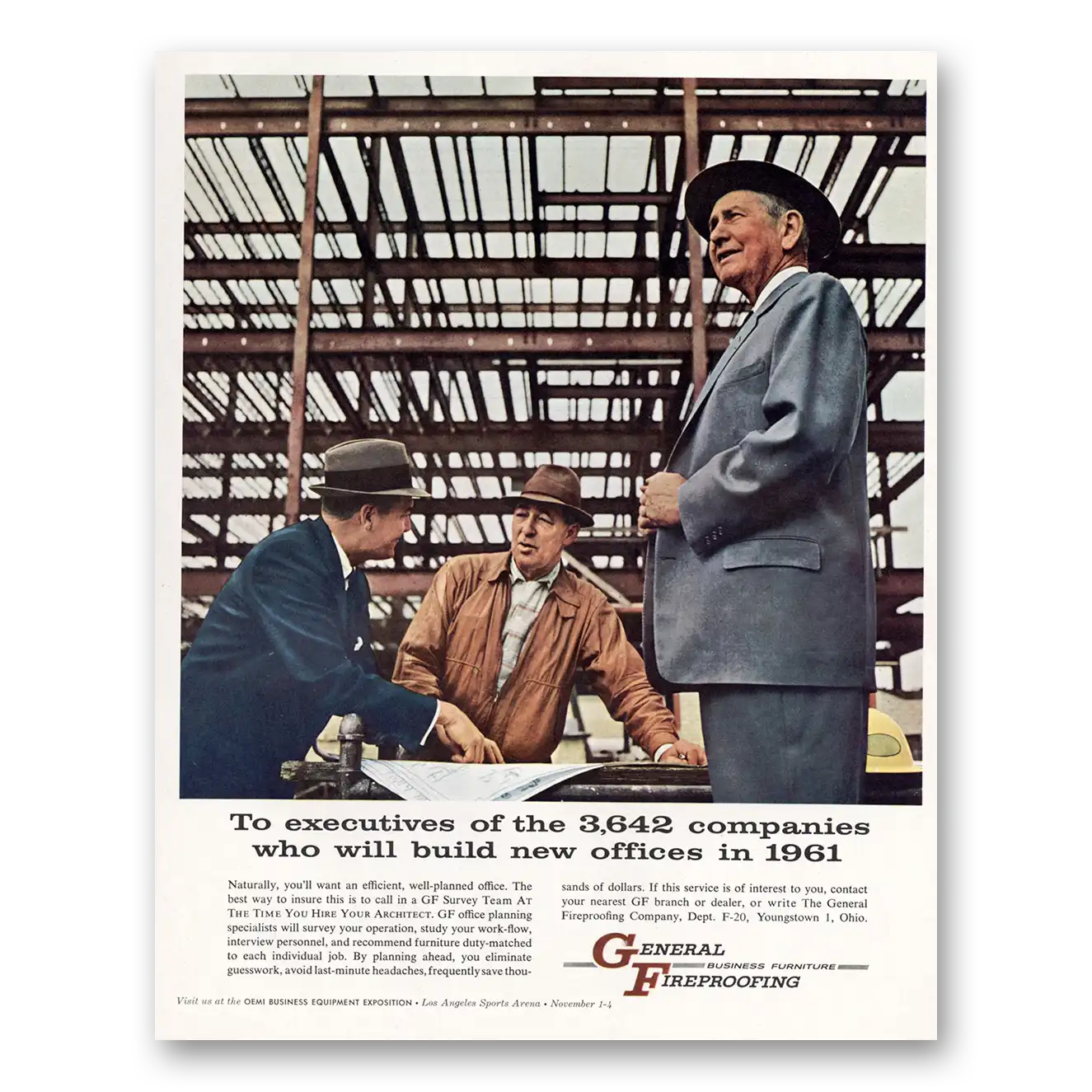 1960 General Fireproofing Print Ad | Offices 1961