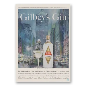 1960 Gilbeys Gin Print Ad | Park Avenue