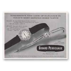 1960 Girard Perregaux Print Ad | New Look Elegance