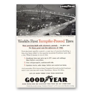1960 Goodyear Tires Print Ad | New Orleans
