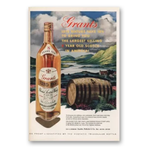 1960 Grants Scotch Whisky Print Ad | Nature Take