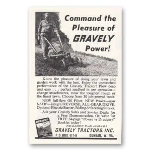 1960 Gravely Mowers Print Ad | Your Lawn