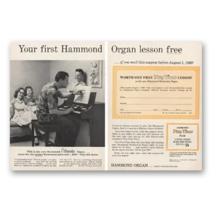 1960 Hammond Organ Print Ad | First Lesson