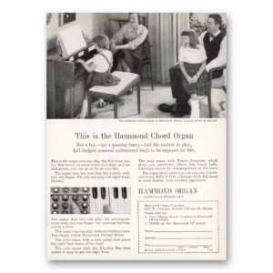 1960 Hammond Organ Print Ad | Passing Fancy