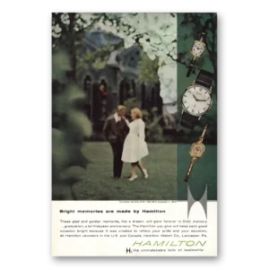 1960 Hamilton Watch Print Ad | Bright Memories