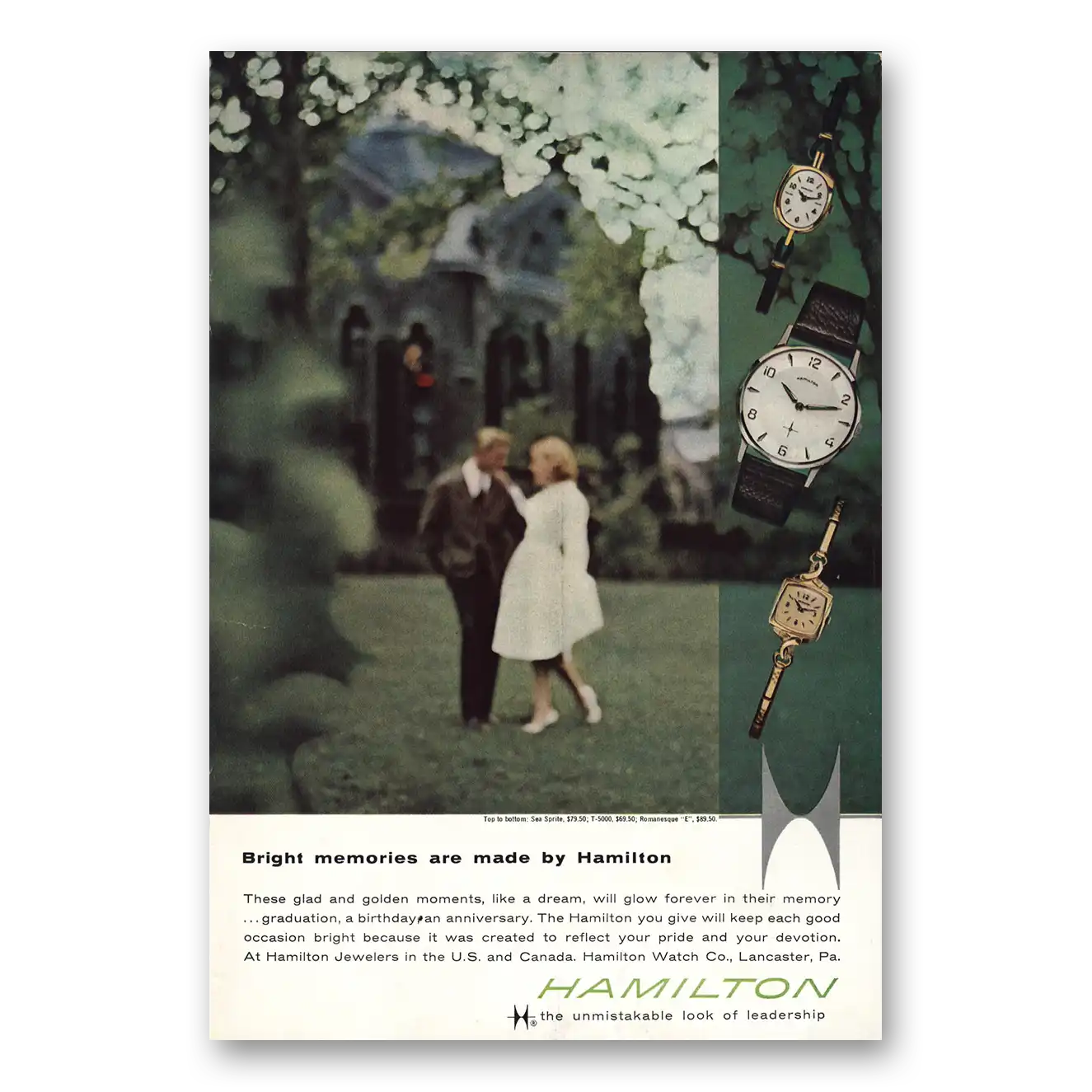1960 Hamilton Watch Print Ad | Bright Memories