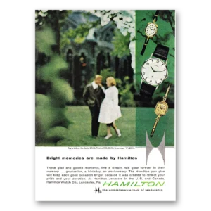 1960 Hamilton Watch Print Ad | Bright Memories