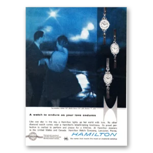 1960 Hamilton Watch Print Ad | Love Endures