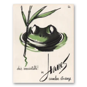 1960 Hanes Hosiery Print Ad | Irresistible Frog