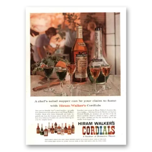 1960 Hiram Walker Print Ad | Cordials Chefs