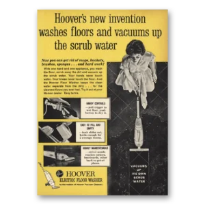 1960 Hoover Vacuum Print Ad | New Invention
