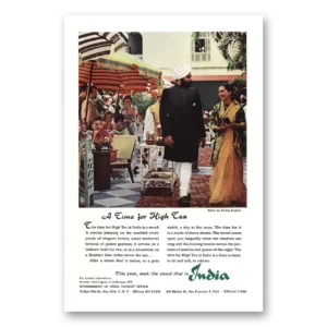 1960 India Print Ad | High Tea