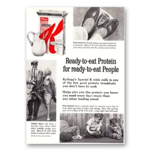 1960 Kelloggs Special K Print Ad | Eat Protein