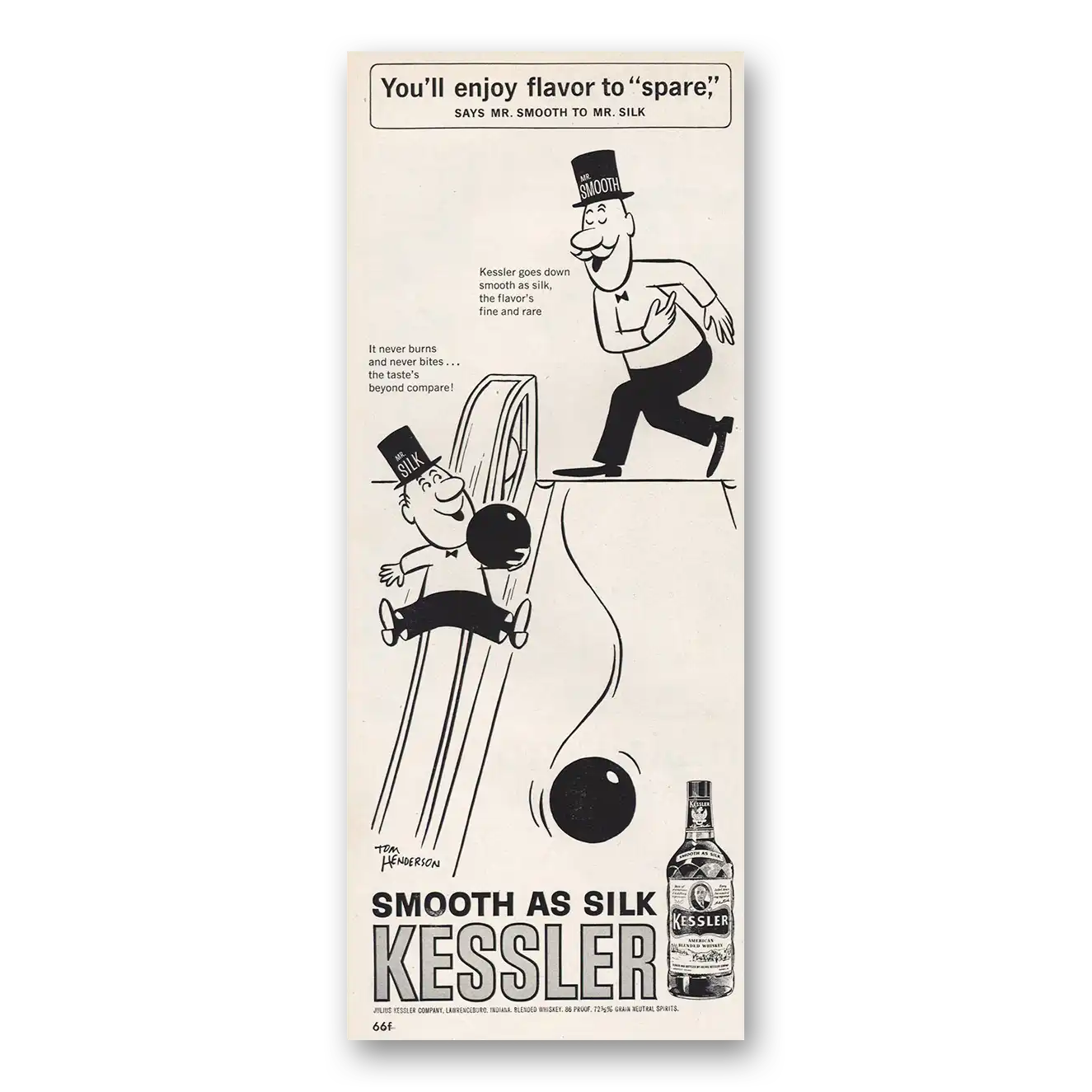 1960 Kessler Whiskey Print Ad | Enjoy Flavor To Spare