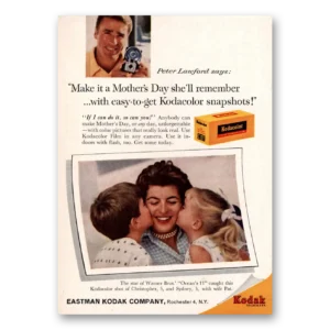 1960 Kodak Film Print Ad | Peter Lawford