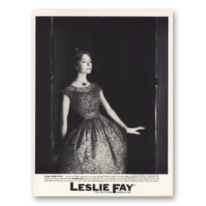 1960 Leslie Fay Print Ad | Unique Batik Print