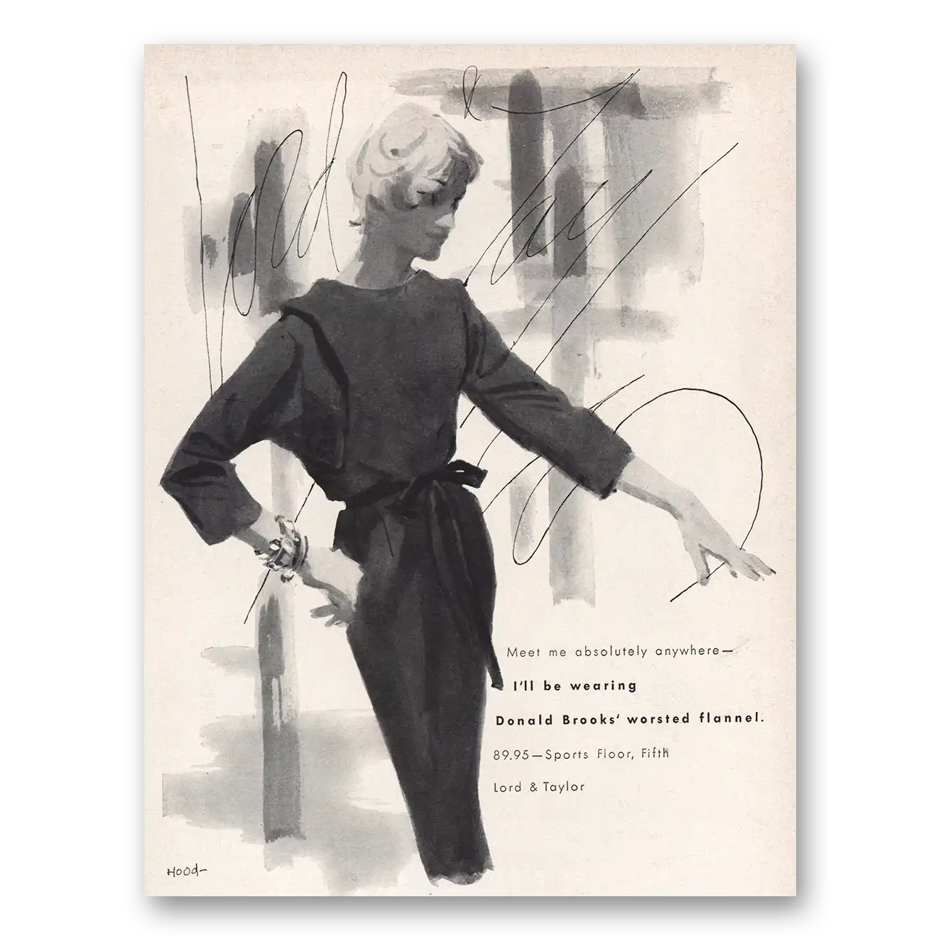 1960 Lord & Taylor Print Ad | Donald Brooks