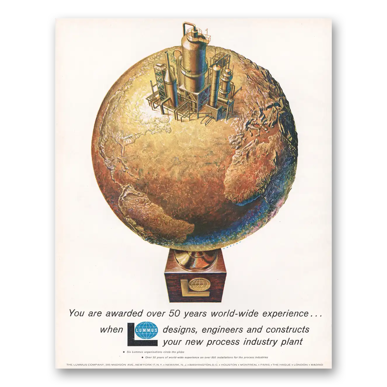 1960 Lummus Company Print Ad | Awarded