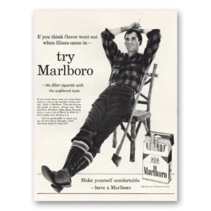 1960 Marlboro Cigarettes Print Ad | Comfortable
