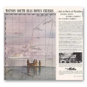 1960 Matson Line Print Ad | Ports Paradise