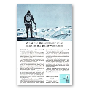1960 Metropolitan Life Insurance Print Ad | Polar Vastness