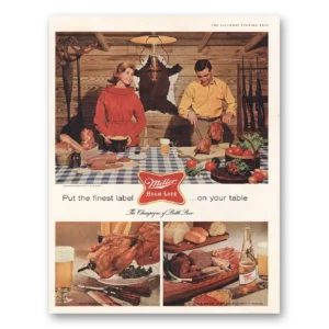 1960 Miller Beer Print Ad | Finest Label