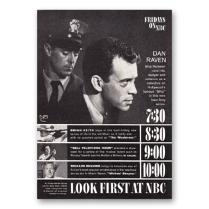 1960 Dan Raven Promo Print Ad | Fridays On Nbc