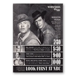 1960 Wagon Train Promo Print Ad | Wednesdays