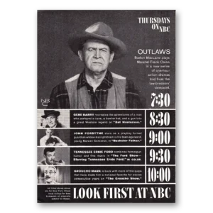 1960 Outlaws Promo Print Ad | Thursdays Nbc