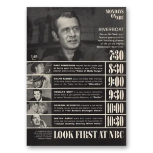 1960 Riverboat Promo Print Ad | Mondays Nbc