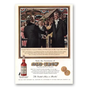 1960 Old Crow Whiskey Print Ad | Daniel Webster