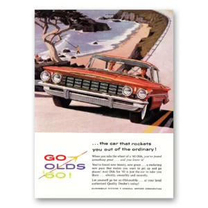 1960 Oldsmobile Print Ad | Rockets You