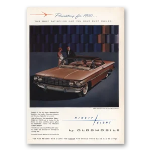 1959 Oldsmobile Ninety Eight Print Ad | Satisfying Car