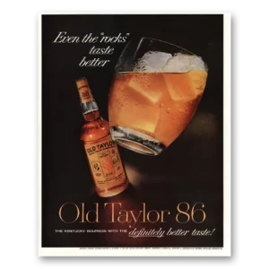 1960 Old Taylor Bourbon Whiskey Print Ad | Even Rocks