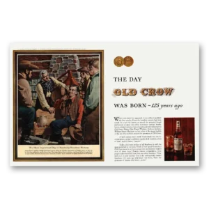 1960 Old Crow Whiskey Print Ad | 125 Years Ago