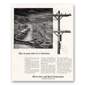 1951 Oliver Iron and Steel Print Ad | Pour Juice