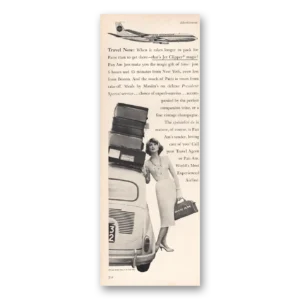 1960 Pan Am Print Ad | Jet Clipper