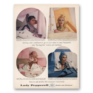 1960 Lady Pepperell Print Ad | Exciting Color