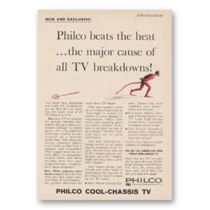 1960 Philco Television Print Ad | Tv Breakdowns