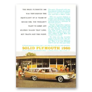 1960 Plymouth Print Ad | Solid Plymouth