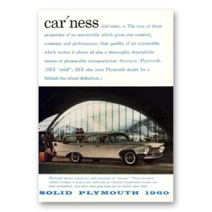 1960 Plymouth Print Ad | Car Ness