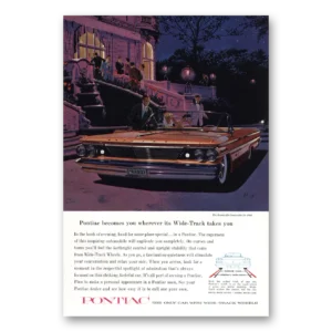 1960 Pontiac Bonneville Print Ad | Hush Evening