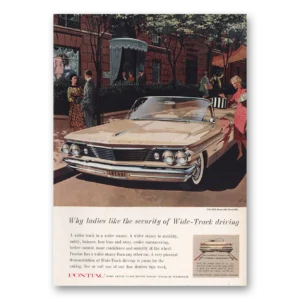 1960 Pontiac Bonneville Print Ad | Convertible Ladies