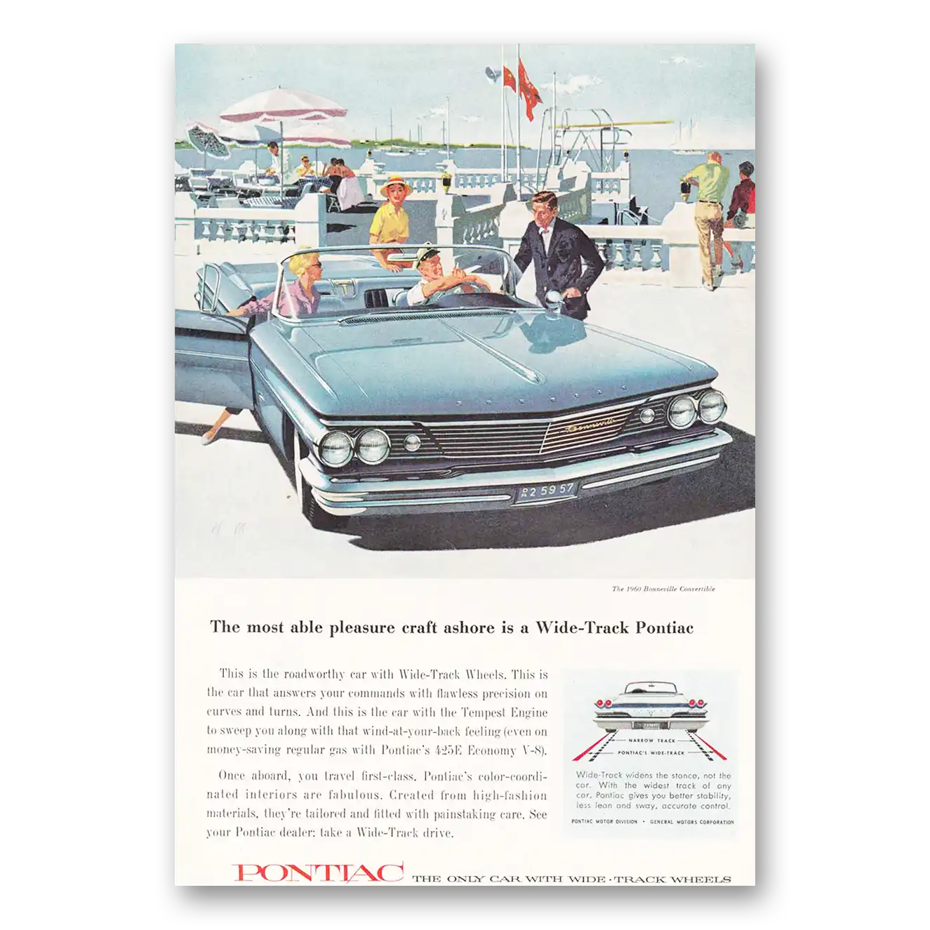 1960 Pontiac Bonneville Print Ad | Convertible