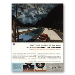 1960 Portland Cement Print Ad | Interstate 90