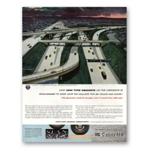 1960 Portland Cement Print Ad | Santa Ana Freeway