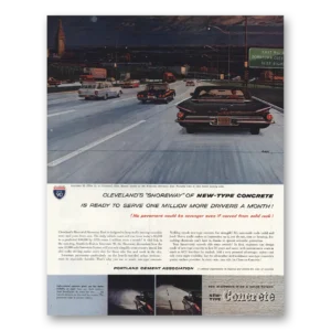 1960 Portland Cement Print Ad | Clevelands Shoreway