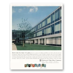 1960 PPG Pittsburgh Plate Glass Print Ad | Spandrelite