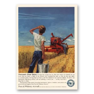 1960 Pratt & Whitney Aircraft Print Ad | Forecast Clear Skies